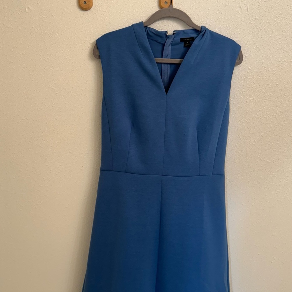Ann Taylor Blue Sleeveless Dress